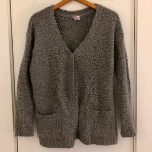 Cozy gray knit cardigan